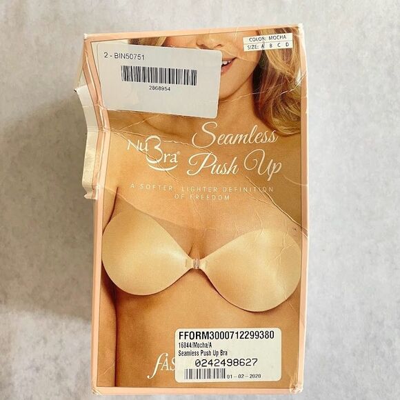 Fashion Forms Nubra Seamless Push Up Bra in Mocha Womens Size A NEW! Damaged Box - Picture 5 of 11